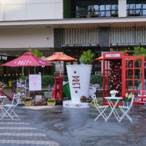 9 Yard Marketing - Mall Activations 9 Yard Marketing mall activation kiosk and sampling setup.